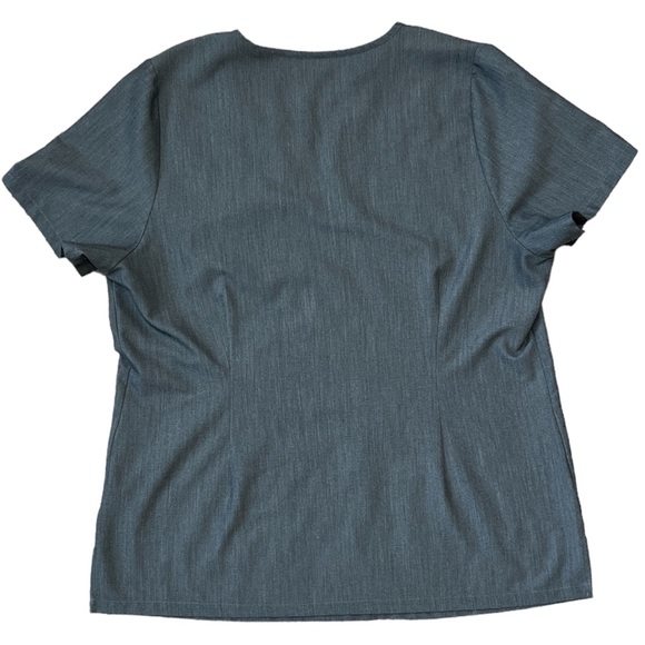 Mándala Woven With Equa Tek Technology Heathered Gray Vneck Women‎ XL Scrub Top - Picture 2 of 8